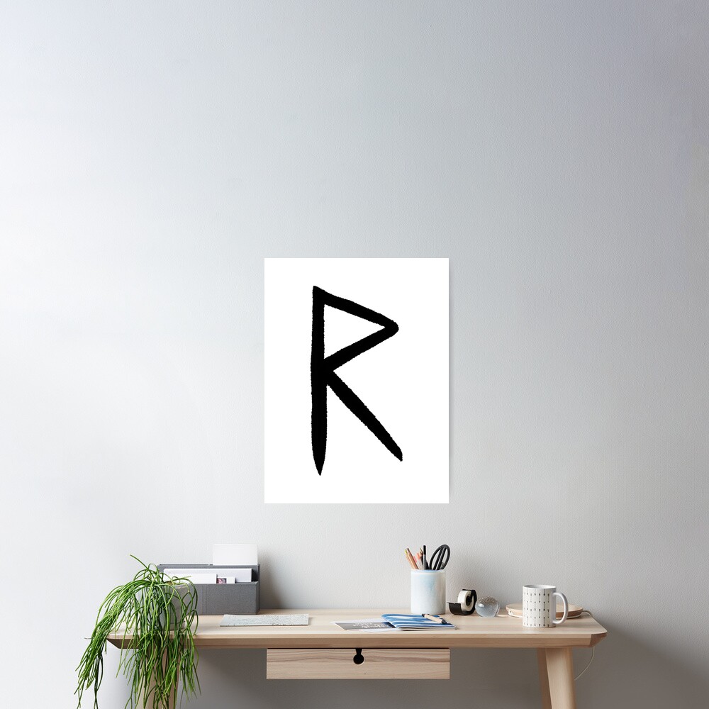 Raidho Rune Poster For Sale By Lysakarell Redbubble