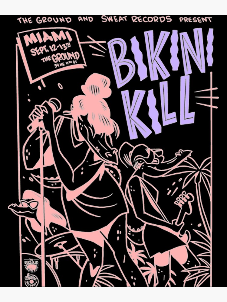 Bikini Kill Band Vintage Poster For Sale By Kelseymullins Redbubble