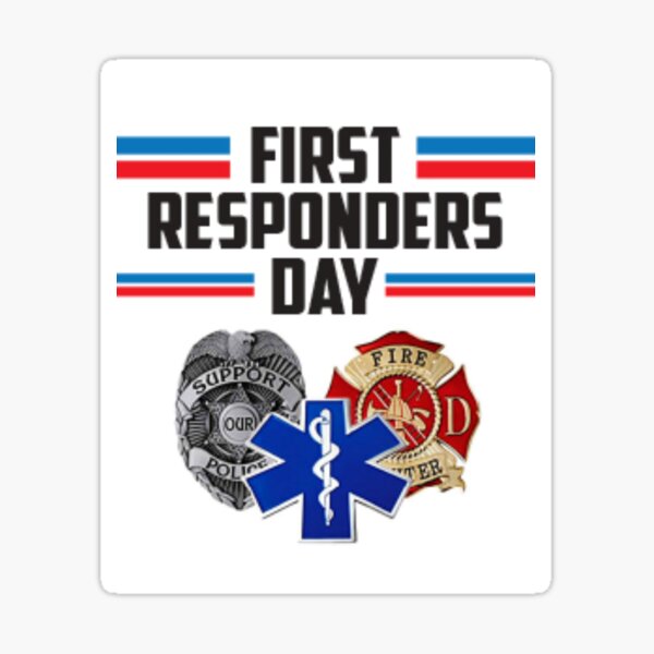 National First Responders Day Stickers T Shirts Mugs Postcards