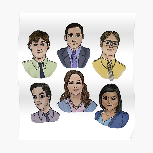 The Office Characters Poster For Sale By Funkeymonkey Redbubble