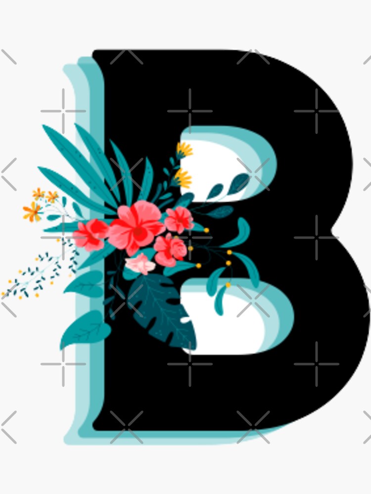 Monogram Letter B Sticker For Sale By Ancreatives Redbubble