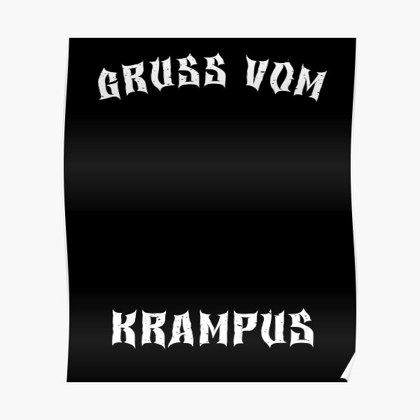 Gruss Vom Krampus Greetings From Krampus Poster For Sale By