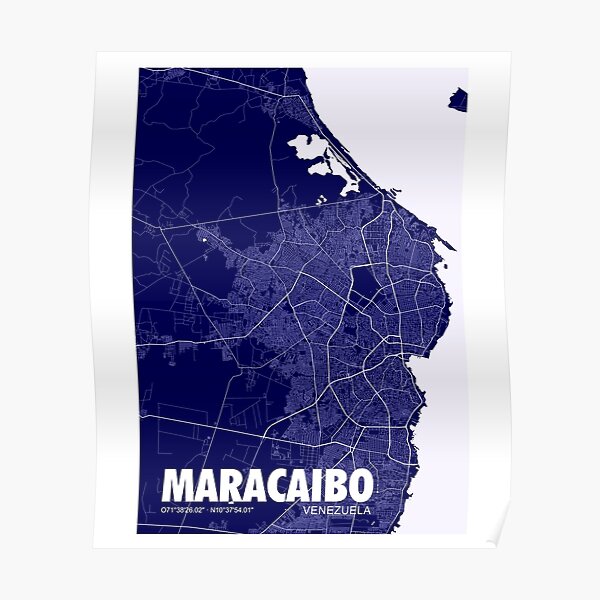 P Ster Mapa De Maracaibo Venezuela Travel City Map Poster For Sale