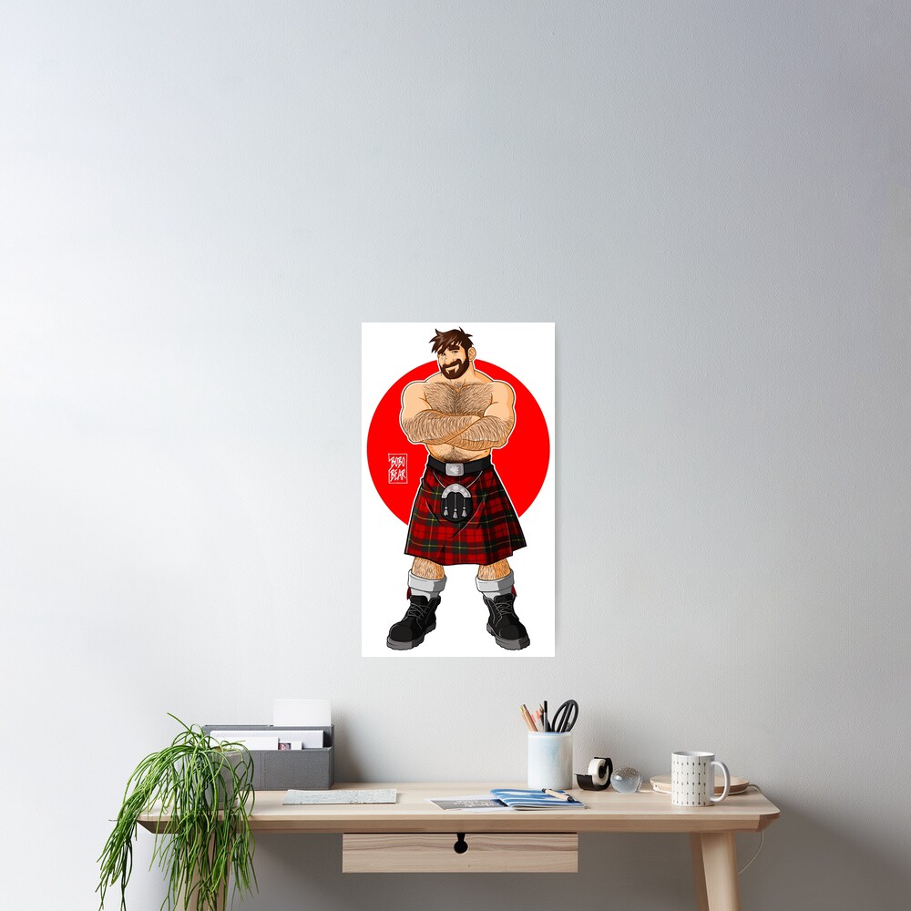 Adam Likes Kilts Shirtless Poster For Sale By Bobobear Redbubble