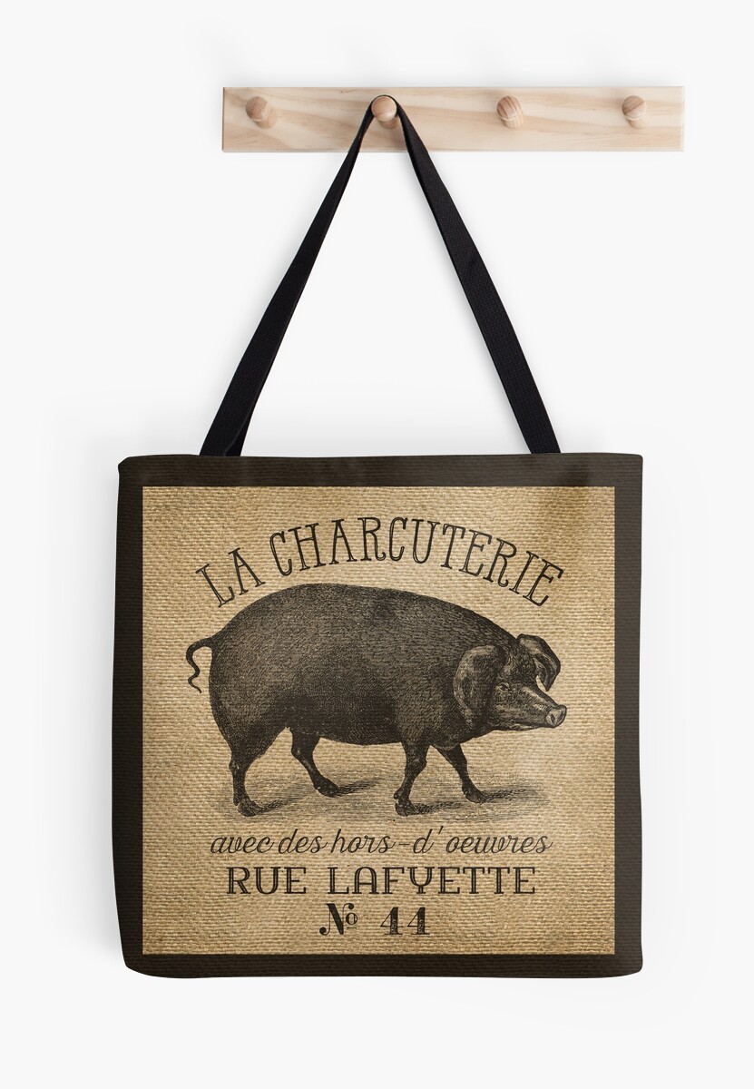 http://www.redbubble.com/people/marceejean/works/13792229-burlap-french-pig-advertisement?p=tote-bag&size=large