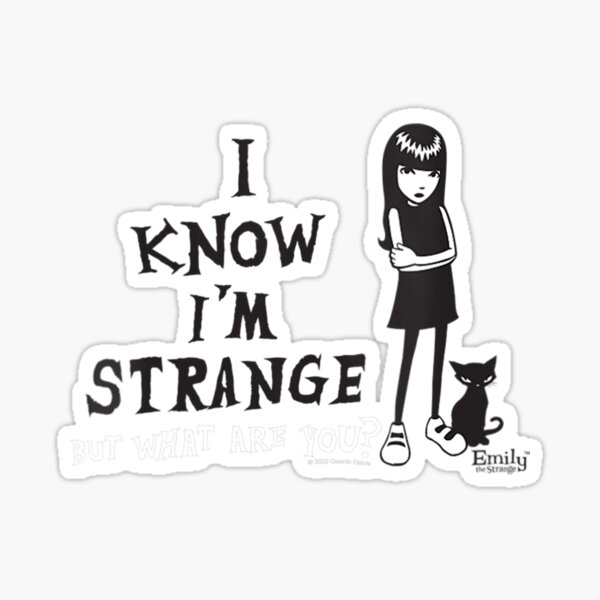 Womens Emily The Strange I Know I M Strange V Neck Sticker For Sale