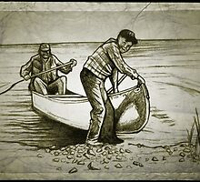 Canoe drawing by RobCrandall
