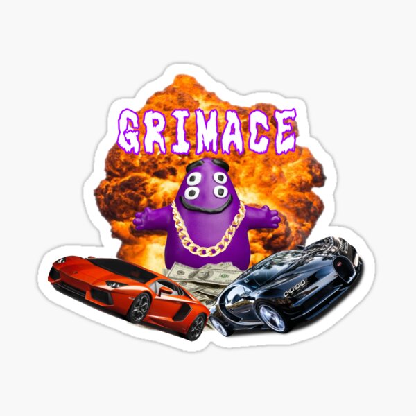 Here Comes Grimace Sticker For Sale By Rizzledorp Redbubble