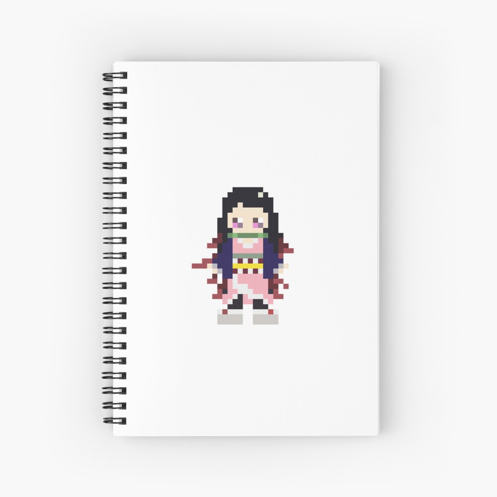 Kimetsu No Yaiba Demon Slayer Nezuko Kamado Pixel Art Spiral