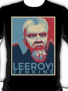 Leeroy Jenkins Obamized T-Shirt - figtn,220x294,black,mens,ffffff