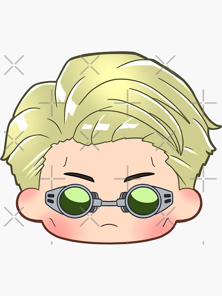 Jujutsu Kaisen Kento Nanami Chibi Sticker And Button Pin Sticker For