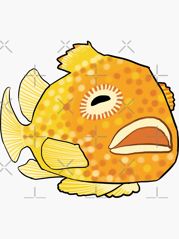 Pacific Spiny Lumpsucker Sticker For Sale By Fishingpiano Redbubble