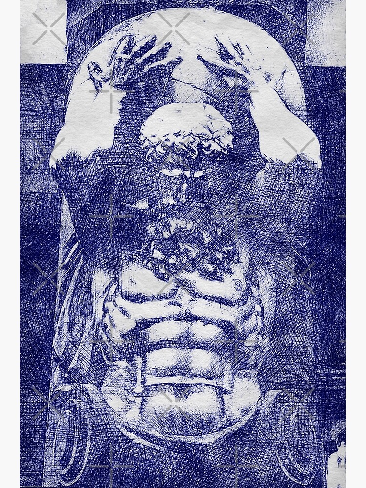 Póster Camiseta griega del arte del bosquejo del atlas de dios de No