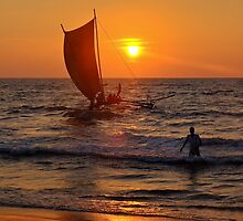 Sunset Negombo Beach by Adri Padmos