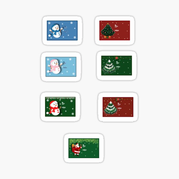 Christmas Gift Tag Sticker Set Sticker For Sale By Paulacatlady