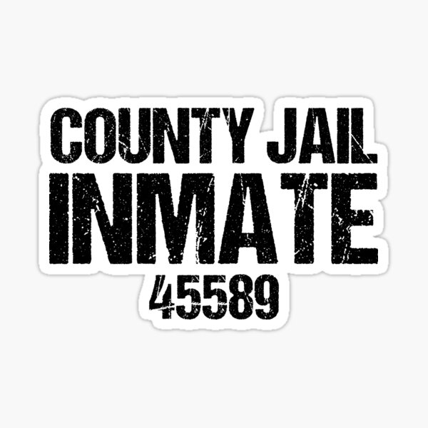 County Jail Inmate Prisoner Party Halloween Costume Sticker For Sale