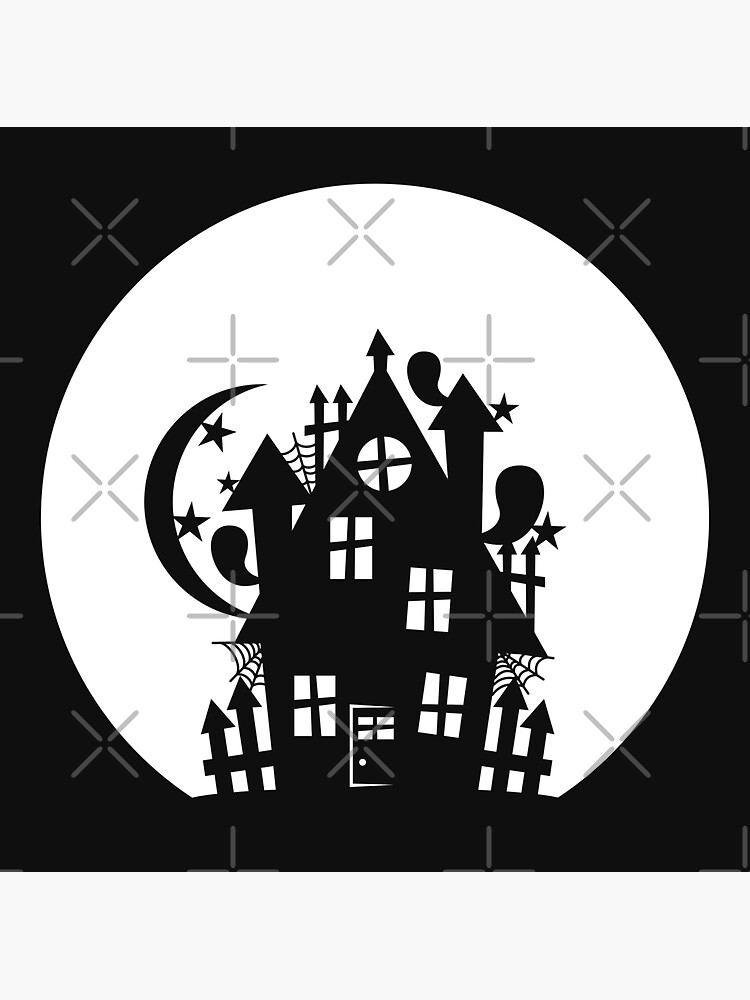 Haunted House Halloween Design Sticker For Sale By Themaestros