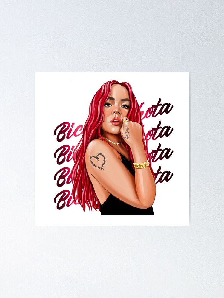 Karol G With Red Hair Baby Karol G Karol G Bichota And Heart Tattoo