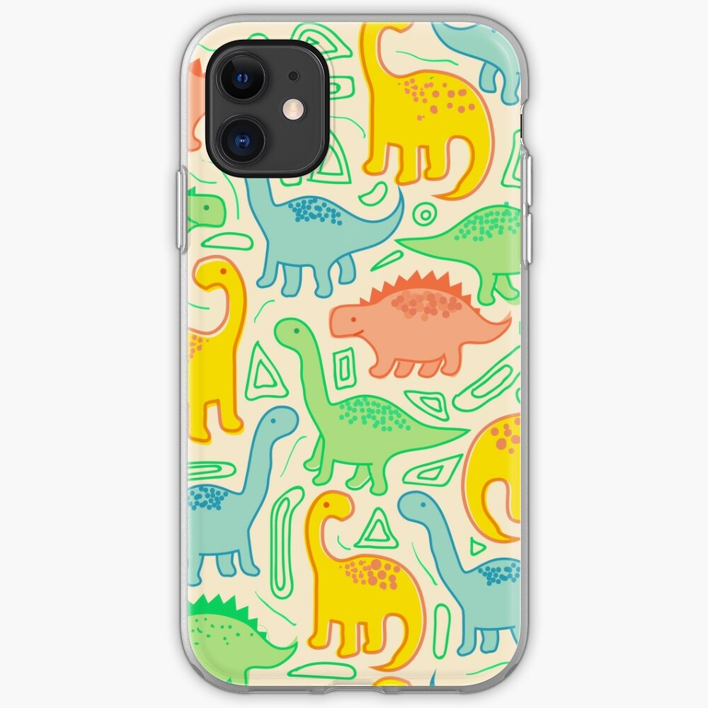 Dinosaur Party Iphone Case Cover By Theseakiwi Redbubble