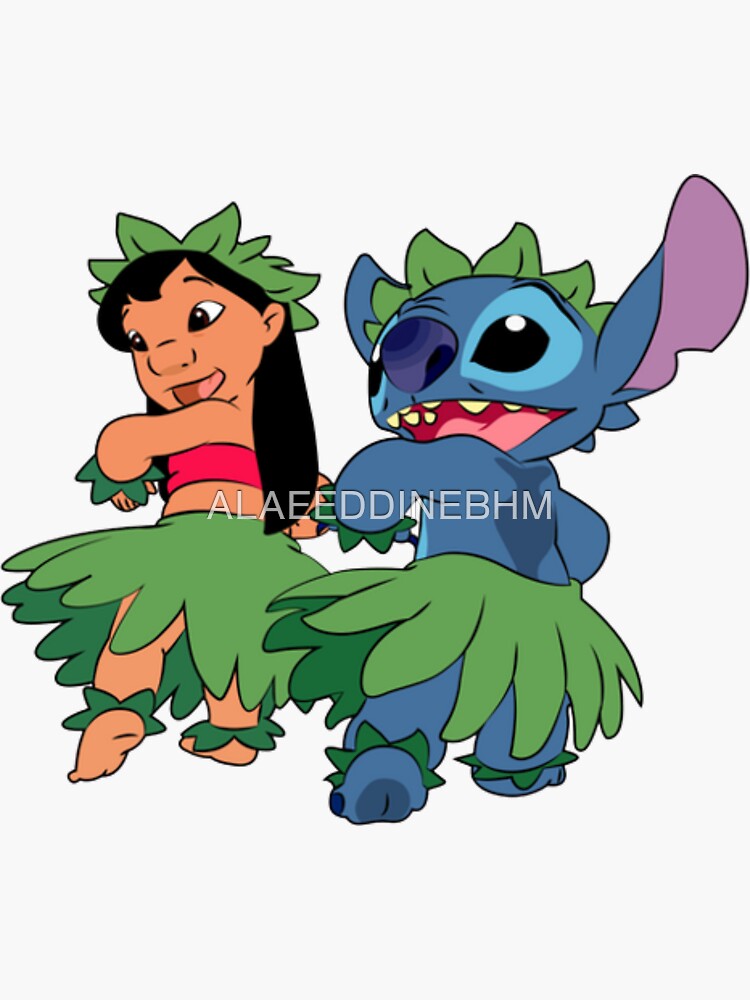 Lilo Stitch Hula Dance Sticker For Sale By Alaeeddinebhm Redbubble