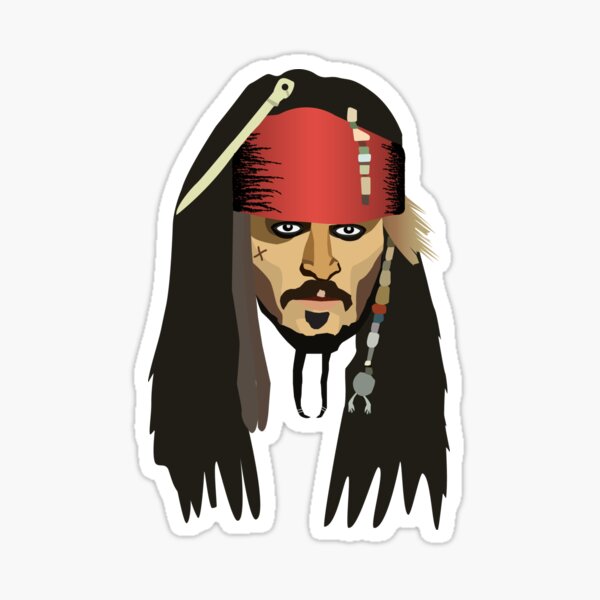 Captain Jack Sparrow Sticker For Sale By Sus94ovan Redbubble