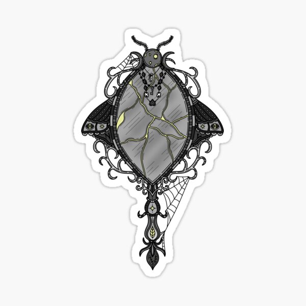 Haunted Mirror Sticker For Sale By Kirstykartoons Redbubble