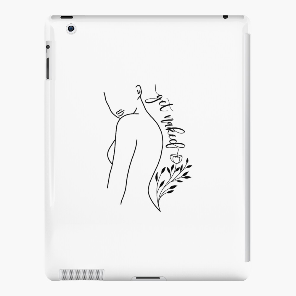 Get Naked Floral Woman Body Line Art Naked Woman Sketch Printable