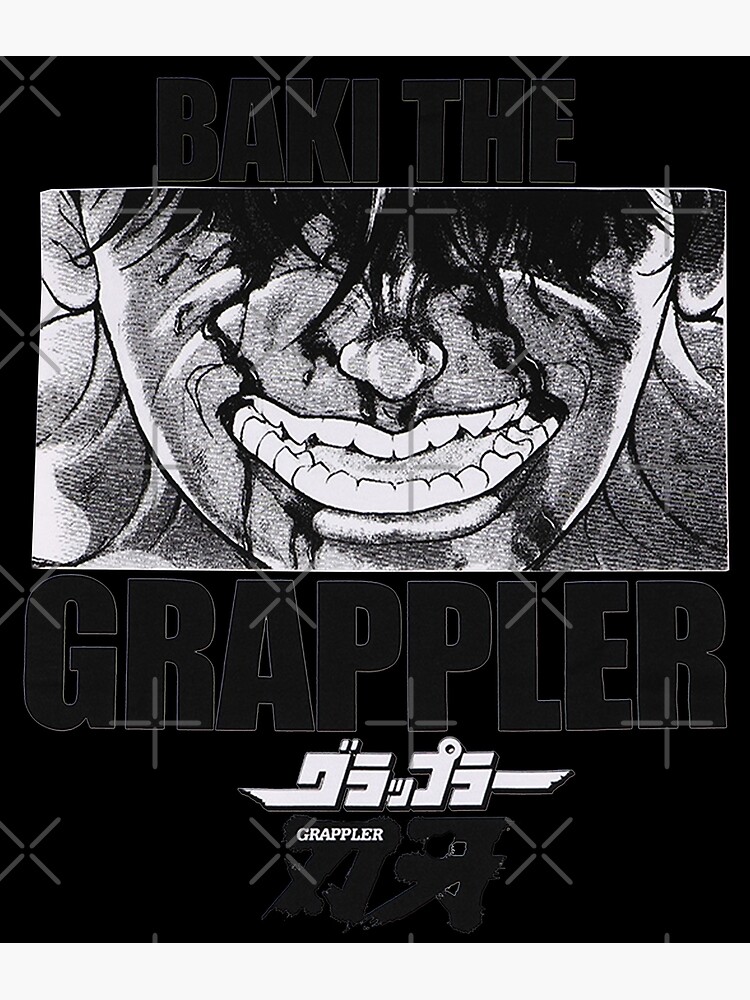 Baki Hanma The Grappler Maximum Tournament Design Logo Poster For