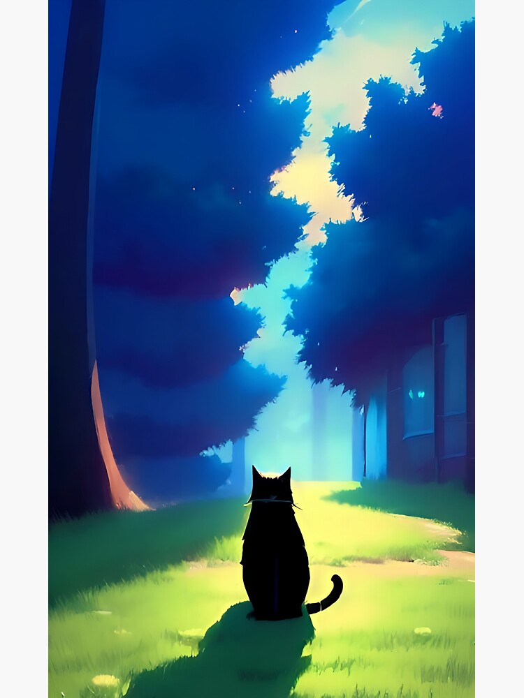 Cat Stargazing Sticker For Sale By Omar Alsayed52 Redbubble