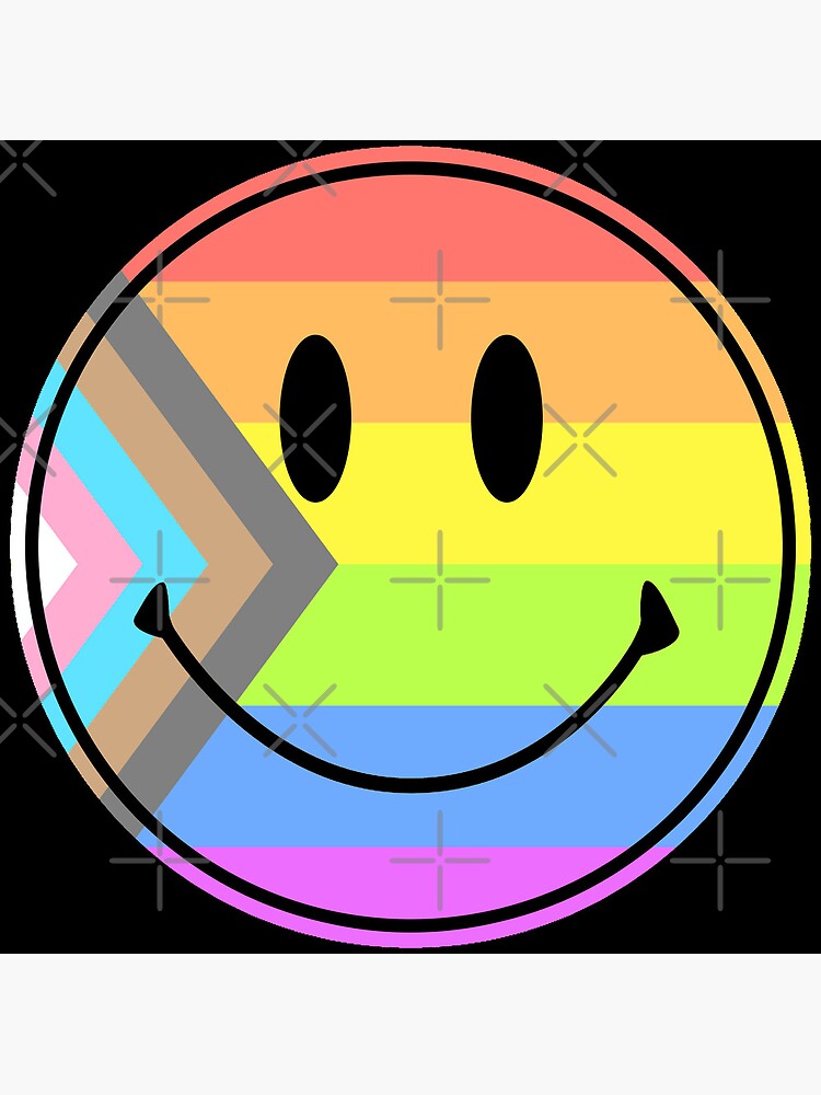 Inclusive Gay Pride Pride S Hippie Retro Smiley Emoji Face