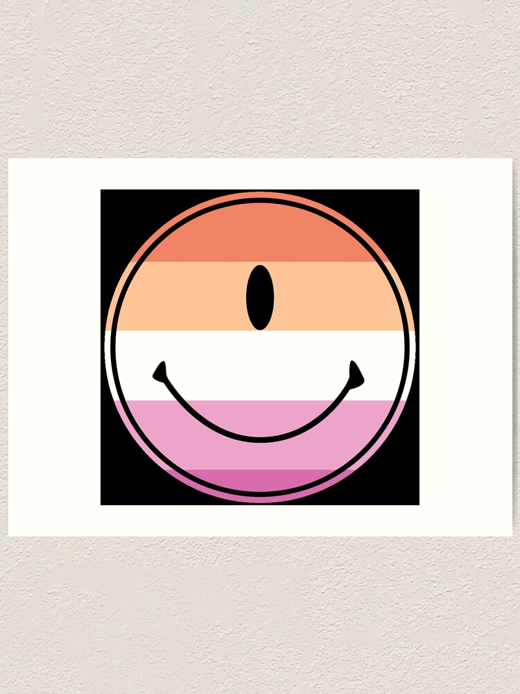 One Eye Alien Inclusive Lesbian Pride S Hippie Retro Smiley Emoji