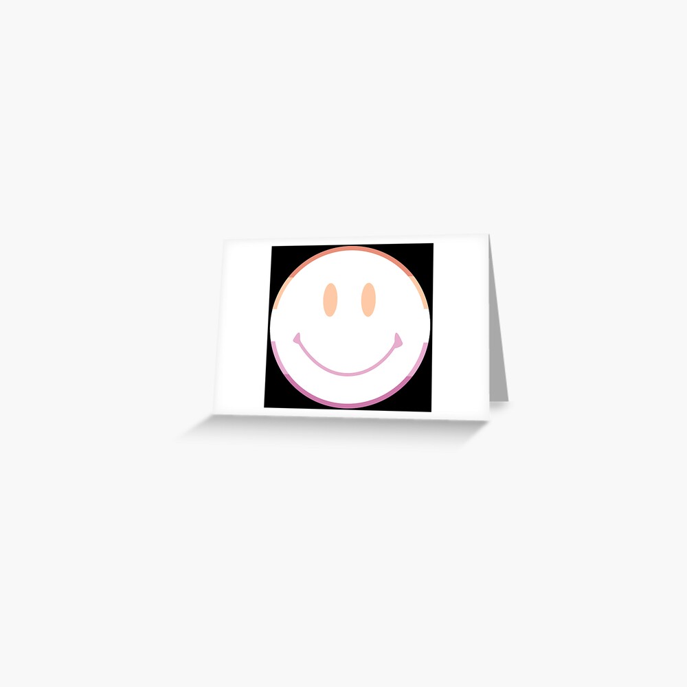 Lesbian Pride Pride S Hippie Retro Smiley Emoji Face Greeting Card