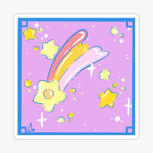 Pastel Shooting Star Sticker For Sale By Starsstunned Redbubble