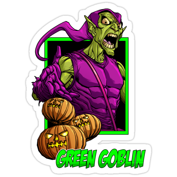 Green Goblin Stickers By Dlxartist Redbubble