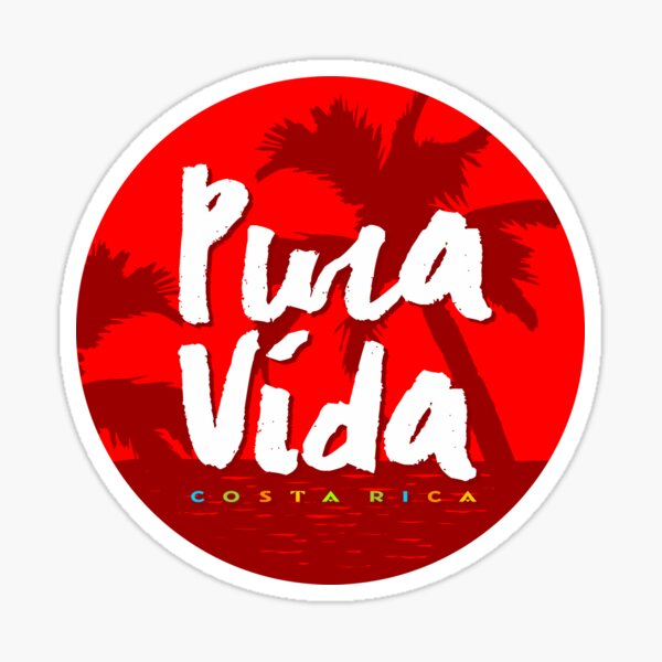 Costa Rica Pura Vida Sticker For Sale By Fanstuff Redbubble