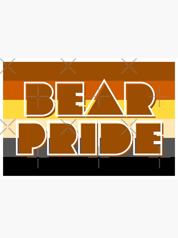 WOOFZ Bear Pride Over Gay Bear Pride Flag Sticker For Sale By Woofz