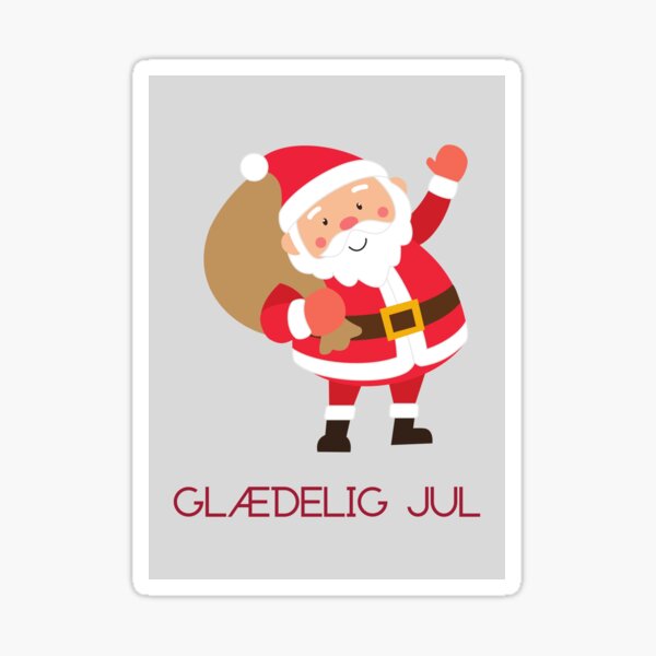 Pegatina Gl Delig Jul Julekort Feliz Navidad En Dan S Feliz Navidad