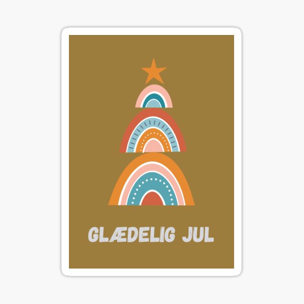 Pegatina Gl Delig Jul Julekort Feliz Navidad En Dan S Feliz Navidad