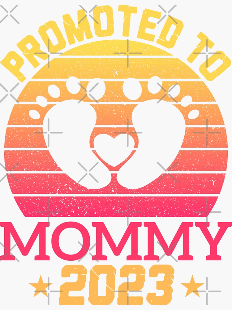 Promoted To Mommy Again Est 2023 Pregnancy Announcement Sticker For