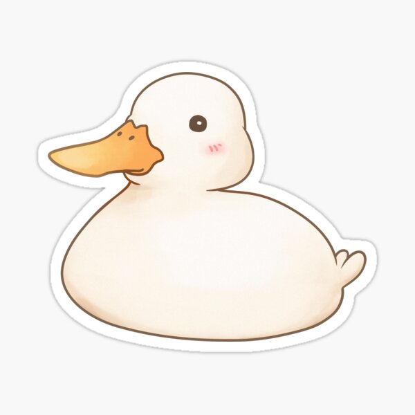 Cute White Duck Sticker For Sale By Lakisha S Design Redbubble