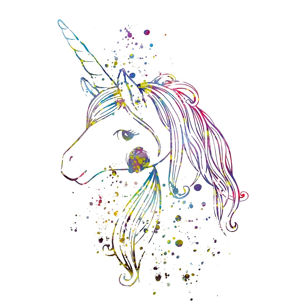 quot unicorn watercolor illustration quot by bittermoon redbubble quot unicorn watercolor illustration quot by bittermoon redbubble