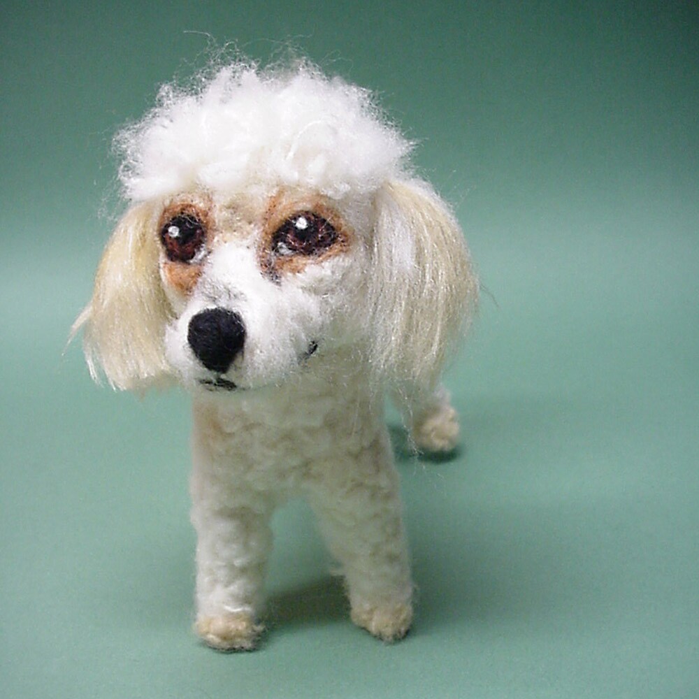 Needle Felted Wool Portrait of Chloe the Miniature Poodle\u0026quot; by ...