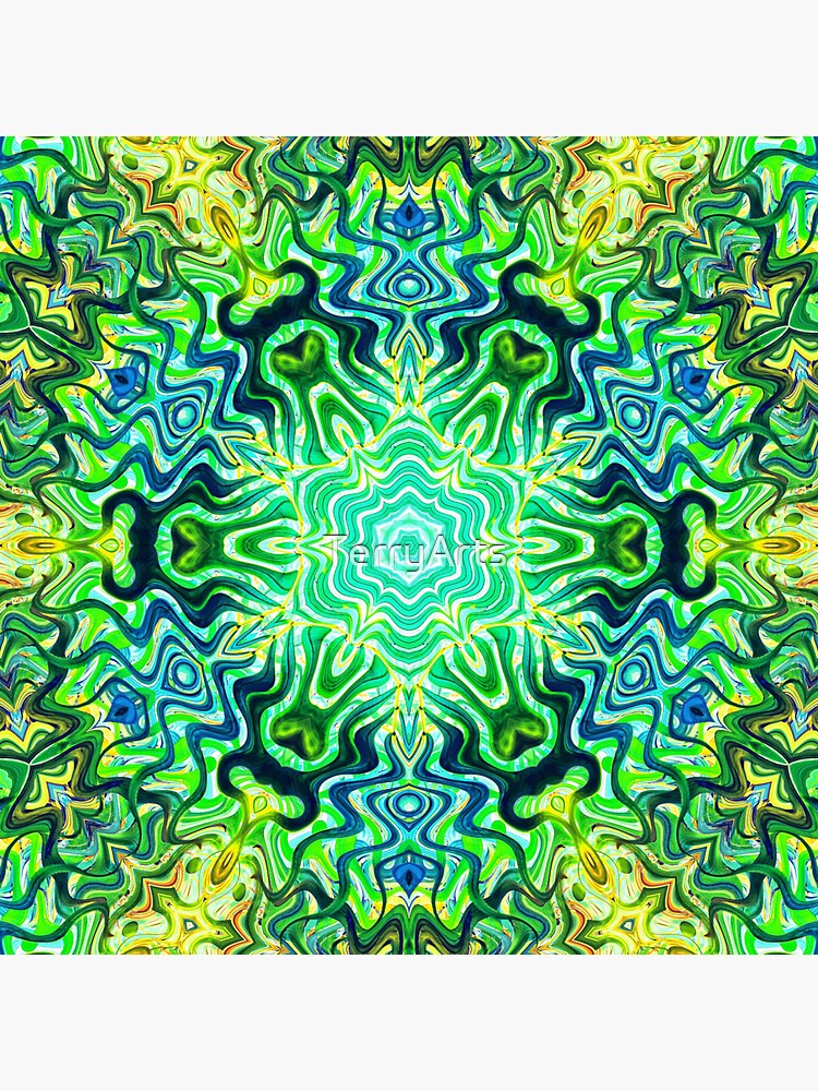 Pegatina Hippie Vibes Caleidoscopio Abstracto Patr N De Simetr A