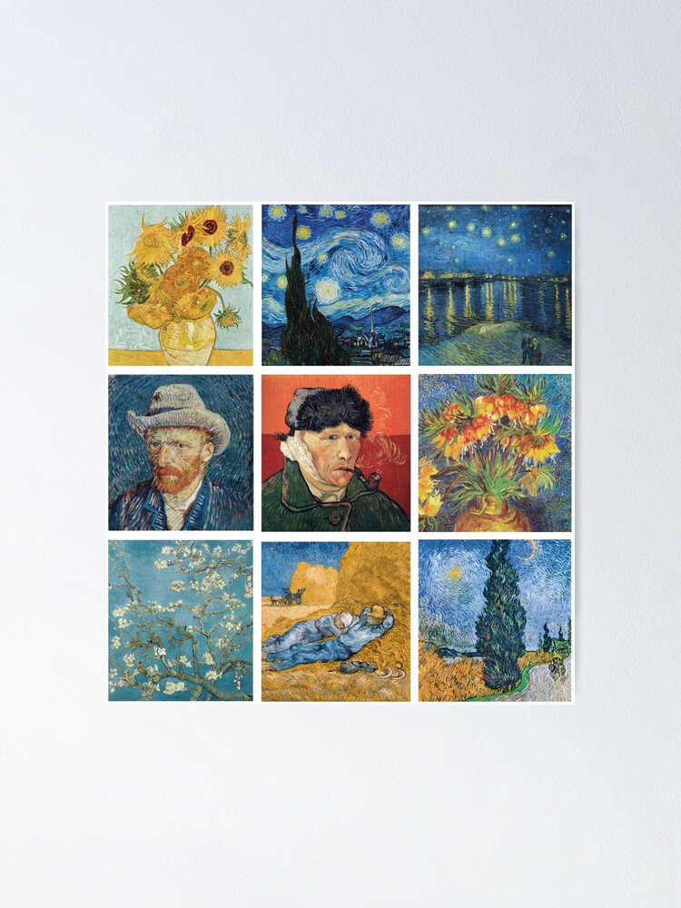 Van Gogh Collage Poster For Sale By Kimkow07 Redbubble