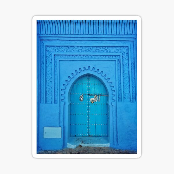 The Blue City Of Chefchaouen In Morocco Travel Posters Sticker For