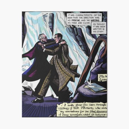 Sherlock Holmes The Final Problem Comic Panel Art Board Print For