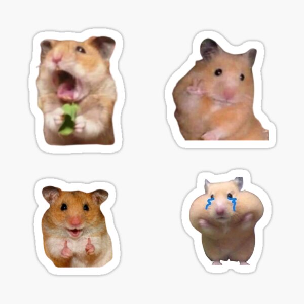 Peace Sign And Screaming Hamster Pack Sticker For Sale By Redakhatib