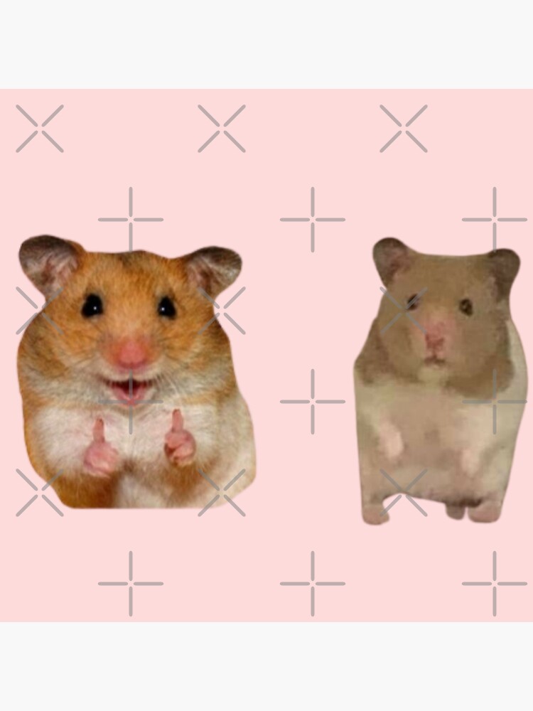 Peace Sign And Screaming Hamster Meme Poster For Sale By Redakhatib