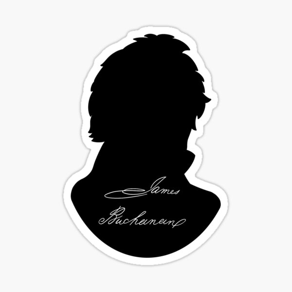 JAMES BUCHANAN Signature Silhouette Sticker For Sale By Abbieoverbey