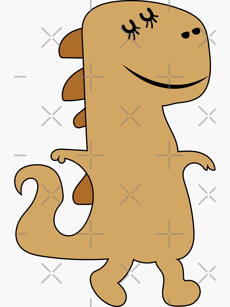 Cute Kawaii Dinosaur Sticker For Sale By Arwaib Redbubble